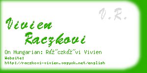 vivien raczkovi business card